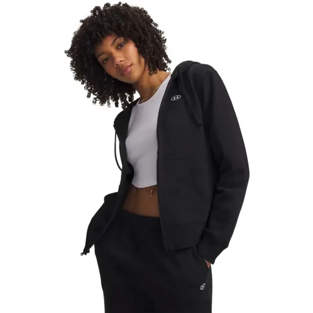 Under Armour Women's Rival Fleece Full-Zip Hoodie Μαύρο 6016556-008 (Under Armour)