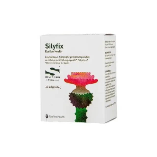 Epsilon Health Silyfix Συμπλήρωμα Διατροφής με Εκχύλισμα Γαϊδουράγκαθου που Συμβάλλει στην Προστασία & Καλή Υγεία του Ήπατος, 60 κάψουλες