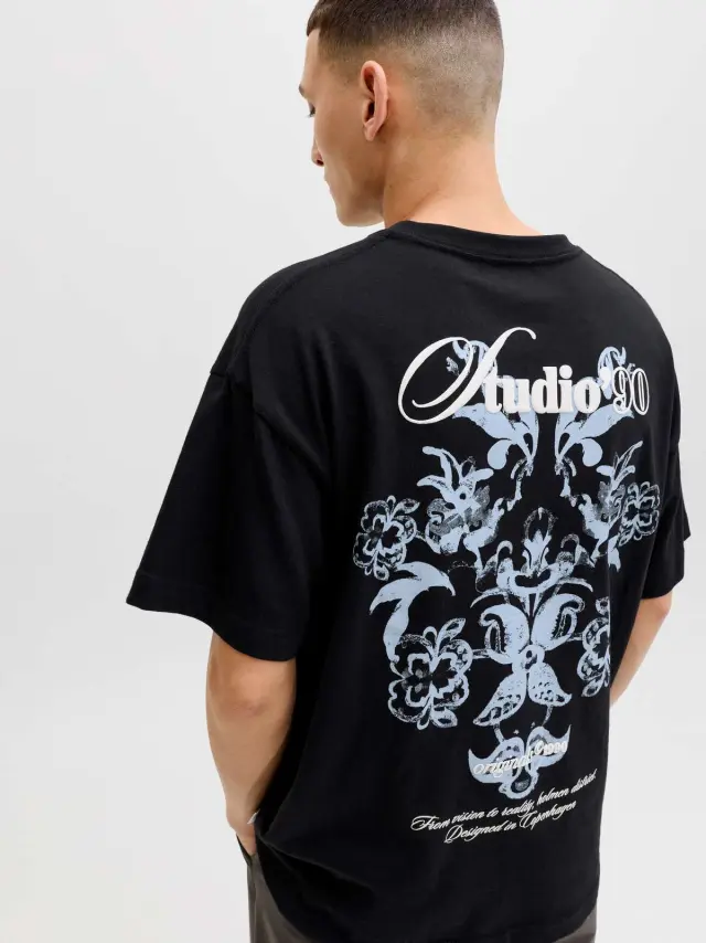 JORMONTAUK BACK GRAPHIC TEE SSCN EA26 SN Black - XXL 2