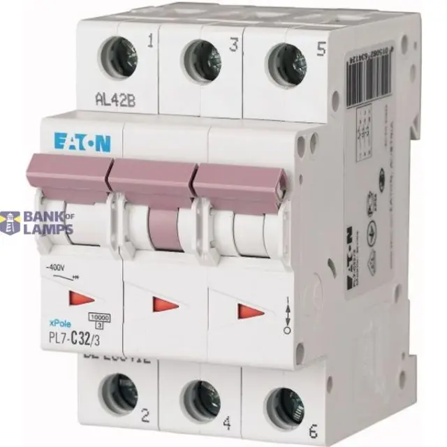 PL7-B32/3 Miniature circuit breaker (MCB), 32 A, 3p, characteristic: B