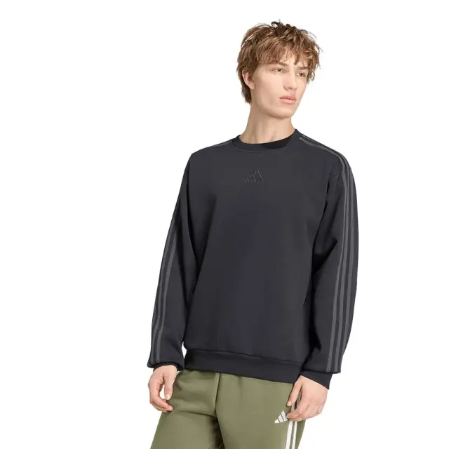 adidas Sportswear Men's 3Stripes Fleece Sweatshirt Μαύρο KY4157 (adidas Sportswear)