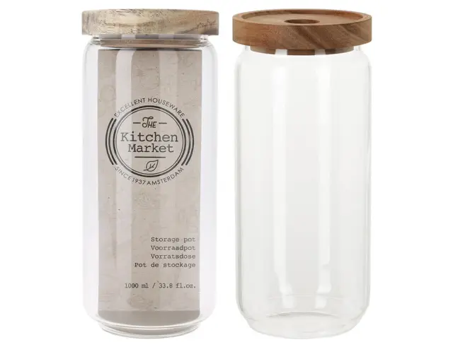 Γυάλινο Δοχείο Τροφίμων EH Kitchen Naturals χωρητικότητας 1000ml CD1002760 2