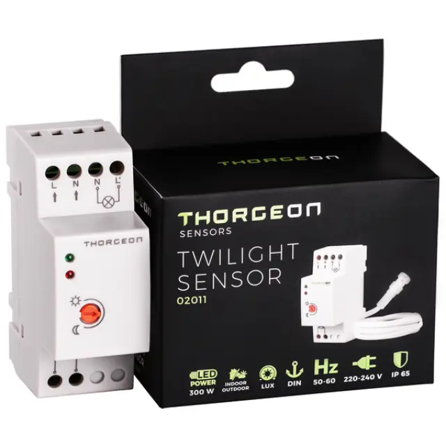Twilight Sensor 300W Max. switching power 1200W IP65 DIN