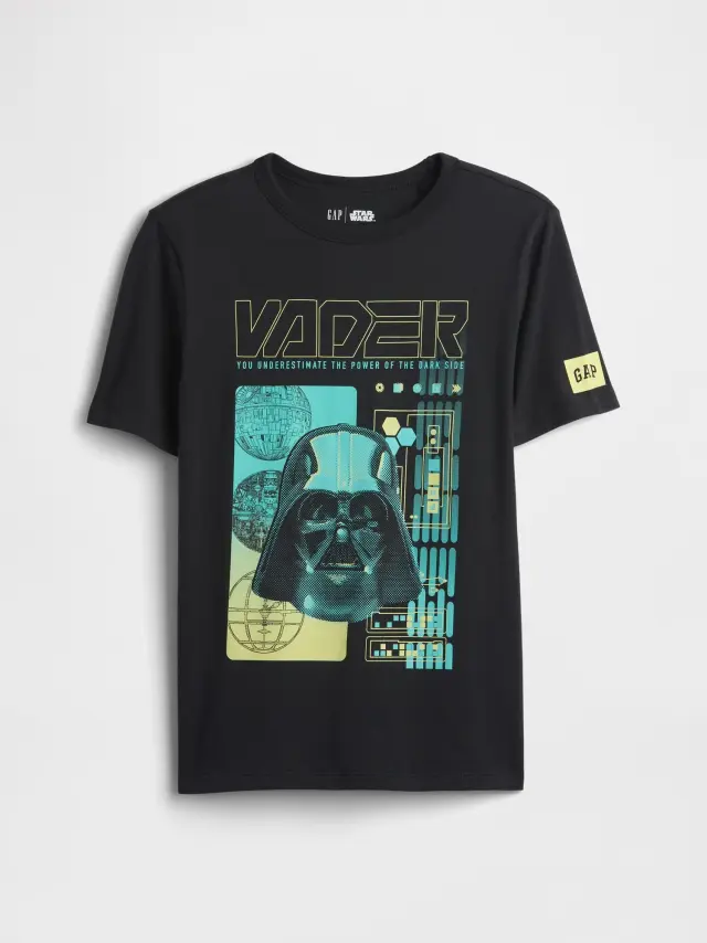 Παιδική Κοντομάνικη Μπλούζα GapKids με Σχέδια Star Wars Black moonless night