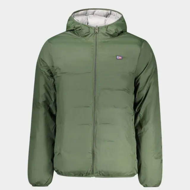 Norway Nautical School - Ανδρικό Χειμωνιάτικο Μπουφάν Reversible Puffer 859155-ARMY Πράσινο/Γκρι - 3XL