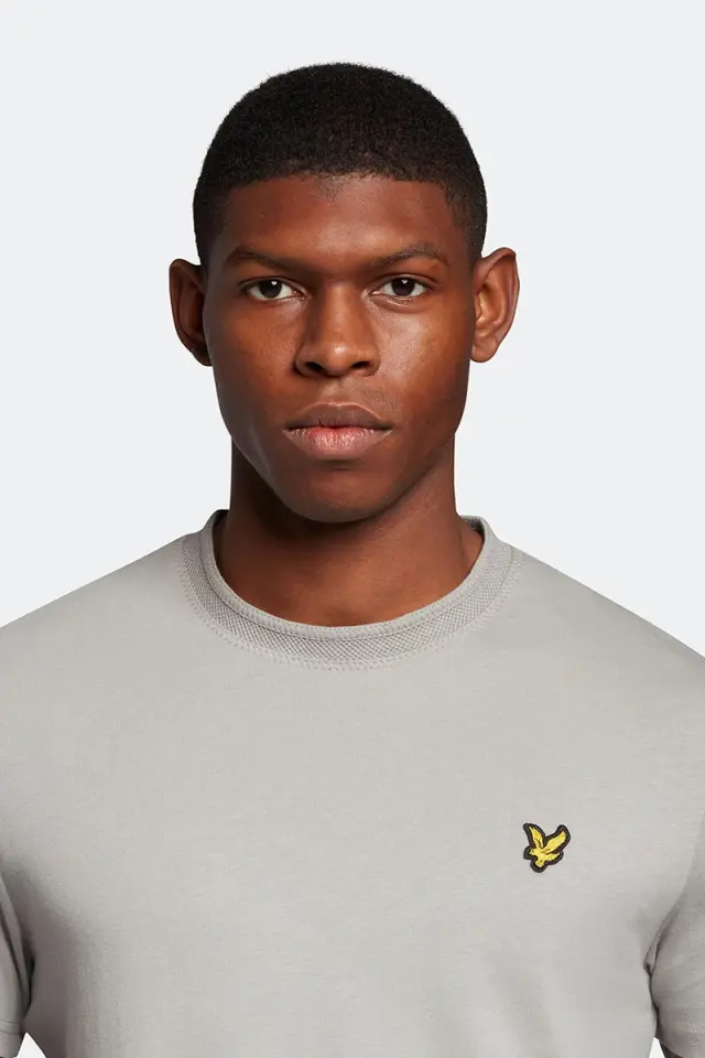 LYLE + SCOTT INSET COLLAR T-SHIRT ΑΝΔΡΙΚΗ ΜΠΛΟΥΖΑ GREY 2