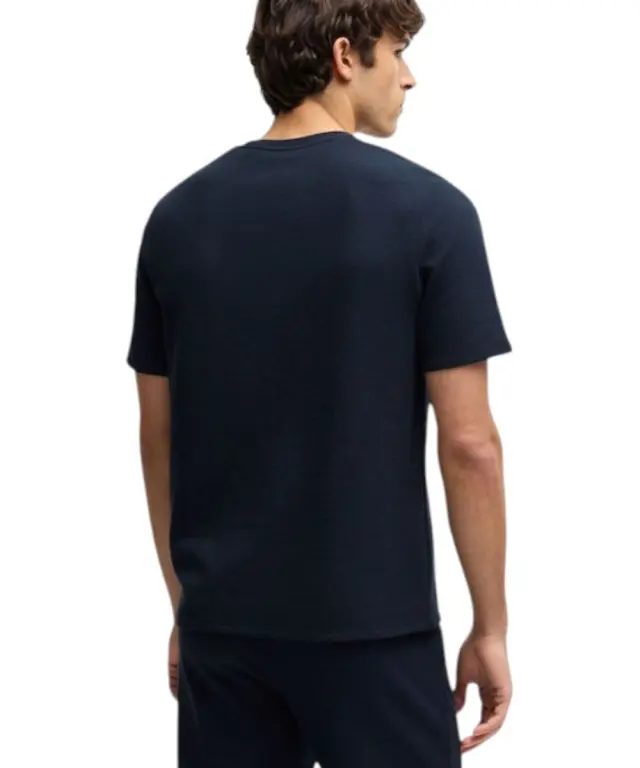 Hugo Boss - Ανδρικό T-shirt Wafflet 50535891-403 Μπλε Σκούρο - XL 2