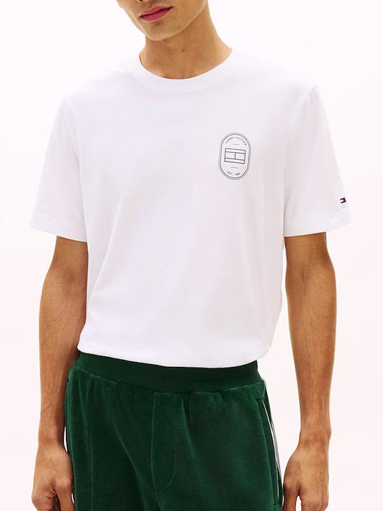 TOMMY HILFIGER T-Shirt Ανδρικό Λευκό BRAND LOVE ROUNDEL TEE Άσπρο