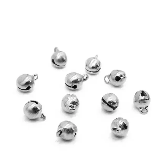 Κουδουνάκι Μεταλλικό Ασημί 12x10x8mm - 40τεμ