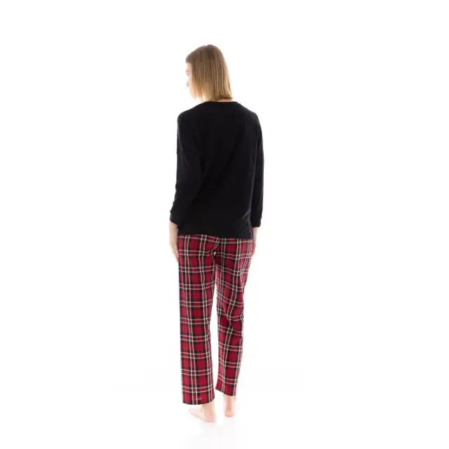 Πιτζάμα Homewear RED-BLACK PLAID W1427 Pink Label - M 3