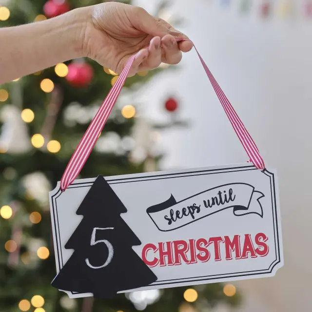 Μαυροπίνακας Countdown Festive Sleeps Until Christmas
