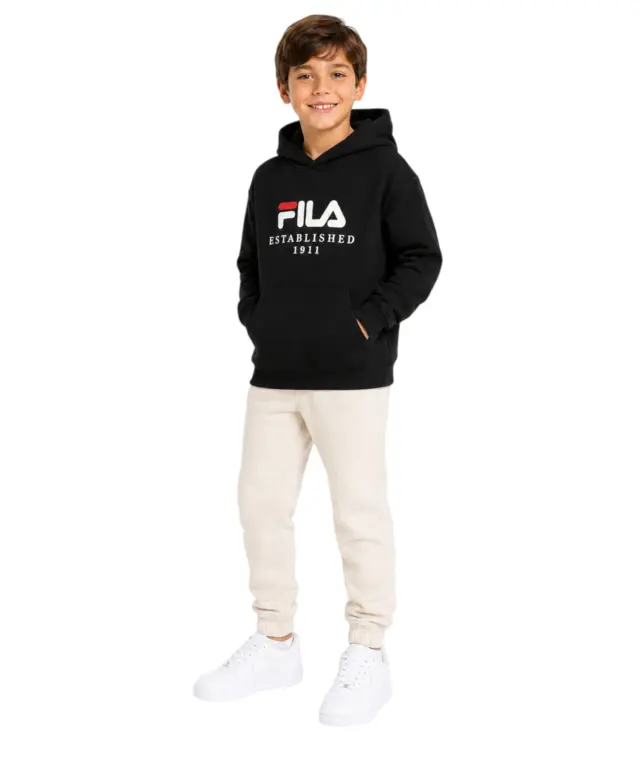 Fila - Παιδική Μπλούζα Φούτερ Με Κουκούλα Benna FAK0429-80010 Μαύρο 2