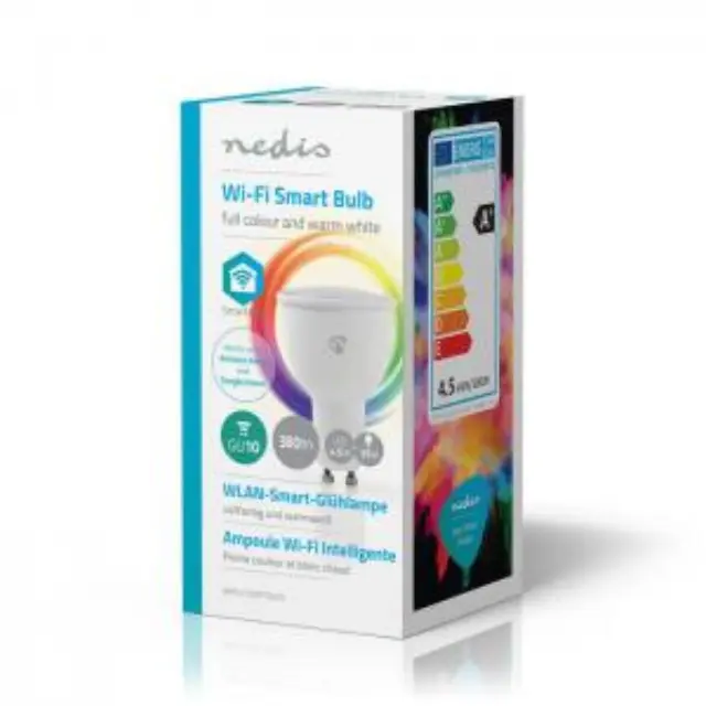 Wi-Fi έξυπνη λάμπα LED σε RGB και θερμό λευκό, GU10, 4,5W, 380lm 3