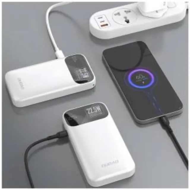 Φορτιστής Ανάγκης Dudao K31 22.5W 10000mAh PD QC με Ενσωματωμένο Retractable Καλώδιο Λευκό N71364 3