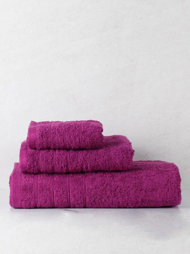 Πετσέτα πενιέ Dory 17 Dark Mauve Μπάνιου (80x150) Sunshine