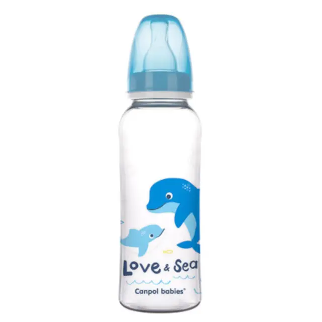 Στενό Μπουκάλι 250ml +12m PP Love & Sea Canpol Blue 59/400