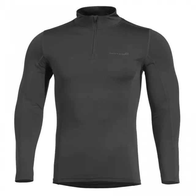 Pentagon Pindos 1/2 Zip Shirt-Ισοθερμική Μπλούζα με Φερμουάρ 1/2 - 01-Black-Μαύρο