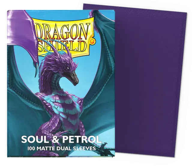 Dragon Shield Sleeves - Standard size - Matte Dual - Soul & Petrol (100 Sleeves) - EN 2