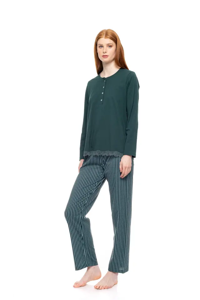 W1755 - Type - PYJAMA GREEN FOREST STRIPES 2