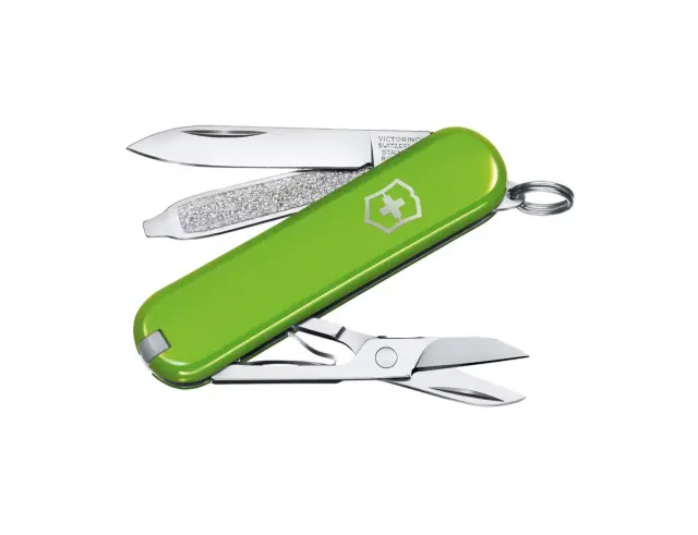 Ελβετικός Σουγιάς Victorinox Classic SD με 7 λειτουργίες και μήκος 5.8cm - Smashed Avocado0.6223.43G
