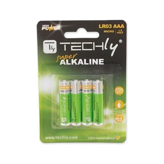 Techly Μπαταρίες 1.5V AAA LR03 4pcs (307001)