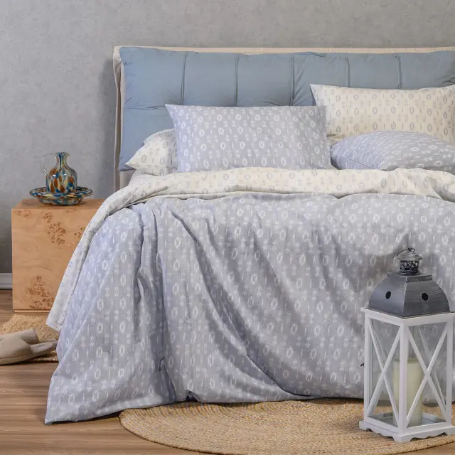 Σετ Σεντόνια 235x270 Υπέρδιπλα Casual Line Melinen River Light Grey 50% Βαμβάκι-50% ΠολυέστερΧωρίς Λάστιχο