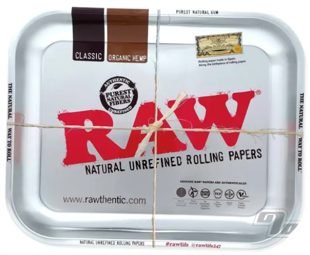Raw Rolling Tray Δίσκος Metallic Silver Large (27x33cm)