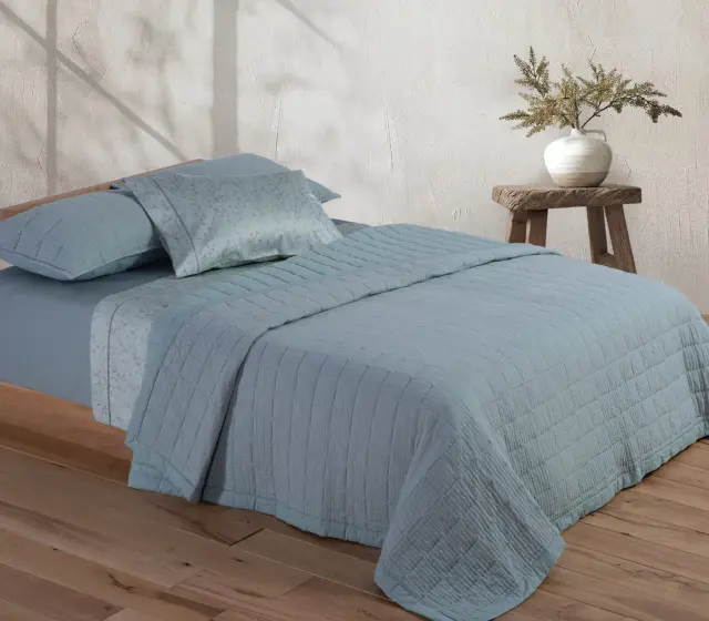 ΚΟΥΒΕΡΛΙ ΥΠΕΡΔΙΠΛΟ OLYMPIA 230X240 SILVER/BLUE NEF NEF