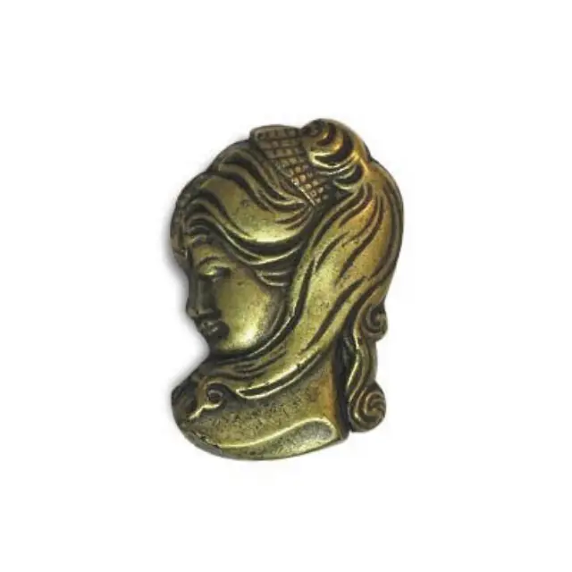 Επιμεταλλωμένη Χάντρα Cameo Antique Gilt 19x12mm - 6τεμ