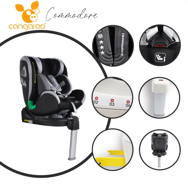 CANGAROO - Car seat Commodore black - 3801005150267