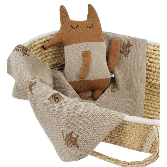 Ekokids Πλεκτό Λούτρινο Ζωάκι Fox 42 x 25 cm 0+ Μηνών 2