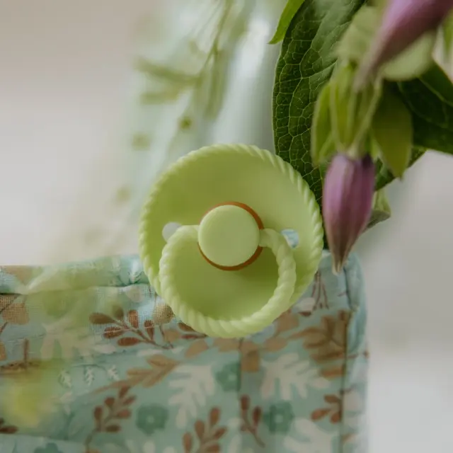 Σετ 2 Πιπίλες Σιλικόνης FRIGG Rope Silver Gray/Green Tea 0-6 Μηνών Baby Oliver 2