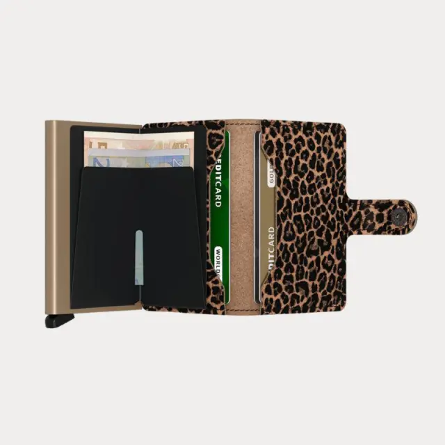 Δερμάτινο Πορτοφόλι Secrid Miniwallet Leo Beige Λεοπάρ - ONESIZE 2