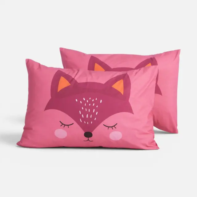 Μαξιλαροθήκη Happy Fox Nef Nef Homeware, 100% BAMBAKI - TERRA (040876)