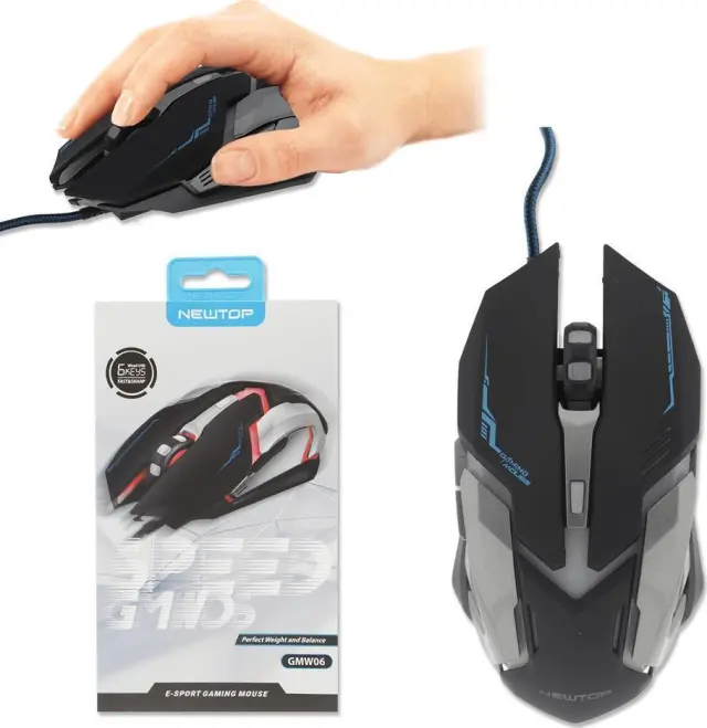 Newtop GMW06 Gaming Ποντίκι Μαύρο