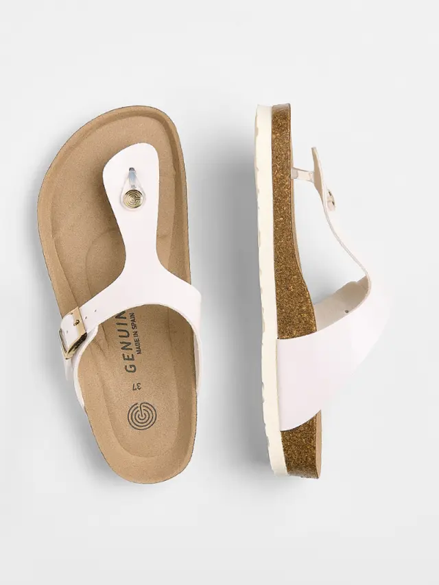 Genuins Πέδιλα Γυναικείο HT Άσπρο GEN/ROSAS VEGAN G106567 P/WHITE 3