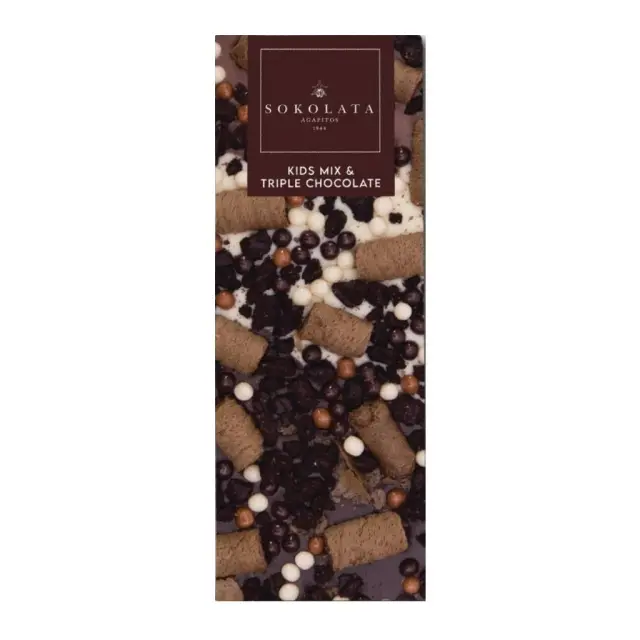 Agapitos Kids Mix Chοc. Biscuits Choc. Crispies & Milk Choc. 55gr