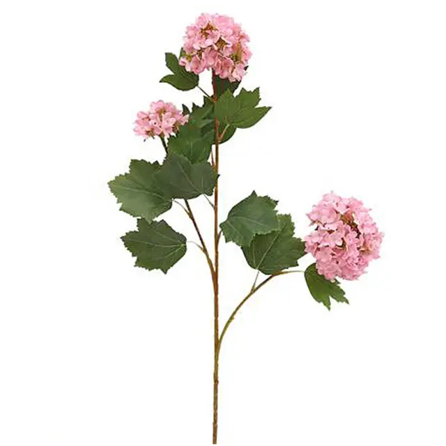 Ορτανσία Garden x 3 λουλούδια ροζ Υ81cm Homeguru AX717