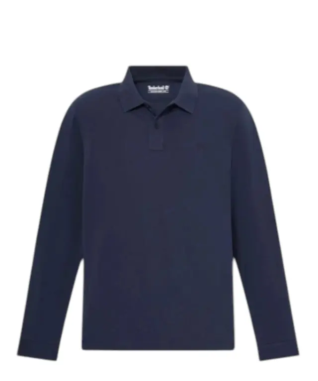 Timberland - Ανδρικό Μακρυμάνικο Polo Oyster River Regular Fit TBC0YHDG-433 Μπλε - M