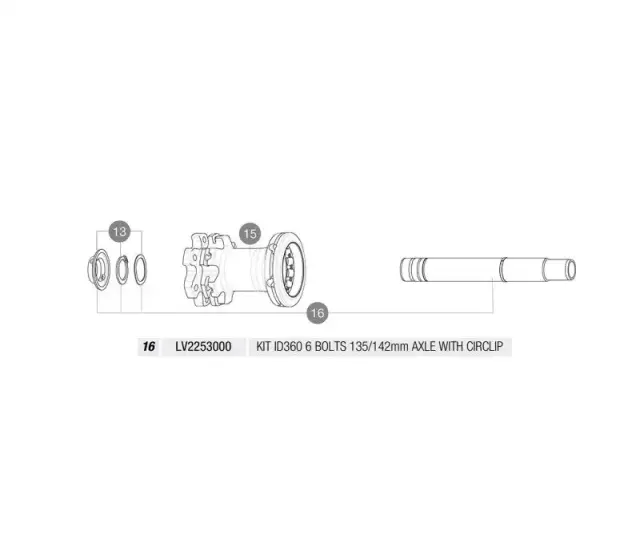 ΑΝΤΑΛΛΑΚΤΙΚΟ MAVIC ID360B135/142 AXLE WITH CIRCLE
