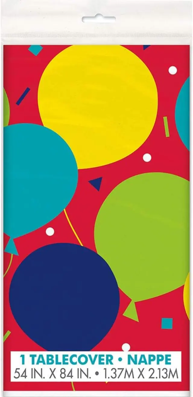 Τραπεζομάντηλο Πλαστικό με Μπαλόνια Birthday Balloon / 137 x 213 εκ