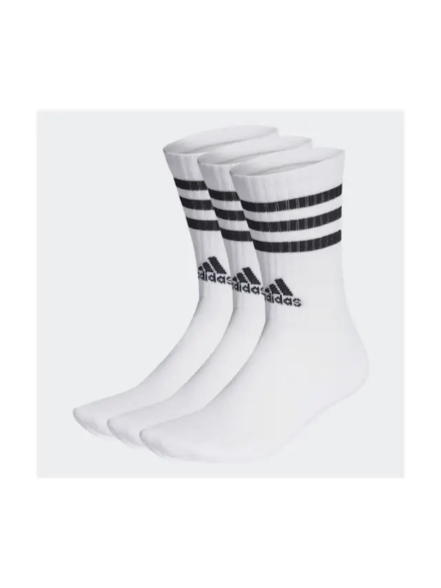 adidas Sportswear Adult 3Stripes Sportswear Cushioned Crew 3 Pair Socks Άσπρο HT3458 (adidas Sportswear) - Medium 3