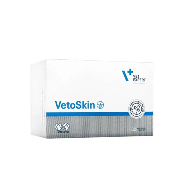 VetExpert Vetoskin Πολυβιταμίνες Σκύλου σε Κάψουλες για Δέρμα & Τρίχωμα 60caps