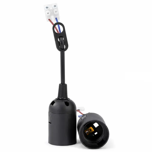 Fast Connection Lamp Holder E14 Black (3-Pack Blister)