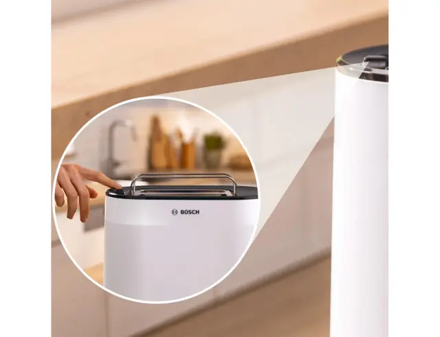 Φρυγανιέρα Bosch MyMoment Compact TAT2M121 με ισχύ 950W και χωρητικότητα 2 φέτες ψωμιού - White TAT2M121 2