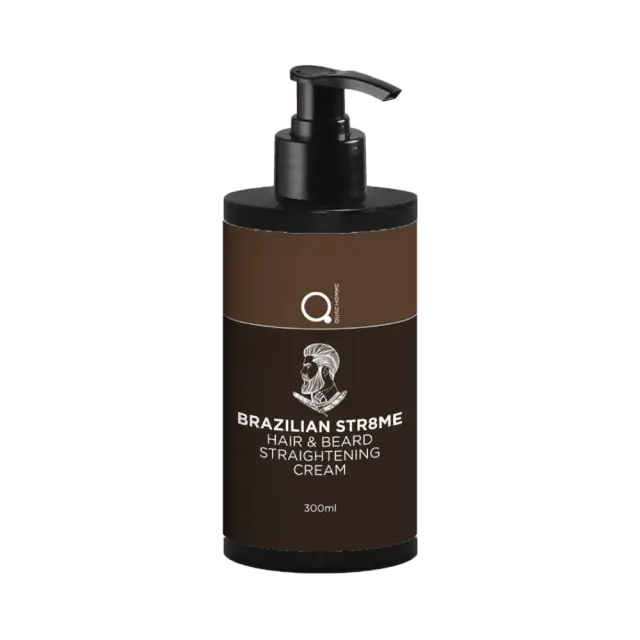 Hair and Beard Straightening Cream 300ml Brazilian STR8ME by Qure - Ισιωτική Κρέμα για Μαλλιά και Γένια 3