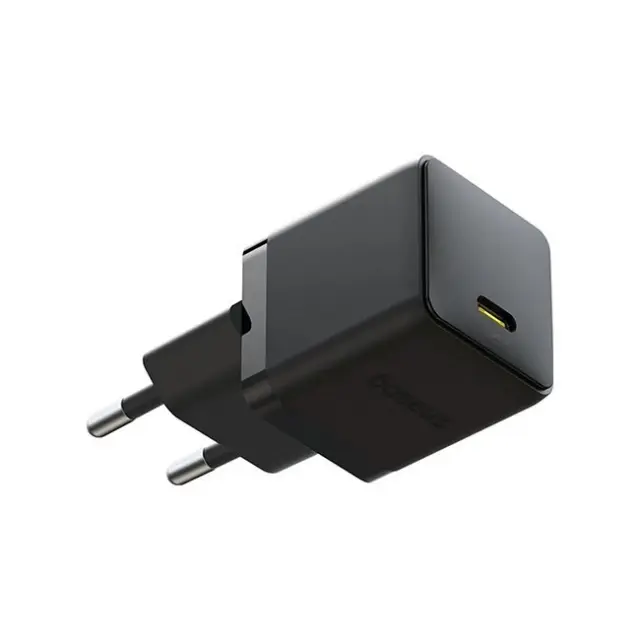 Baseus Φορτιστής Palm 1C 20W & Καλώδιο Baseus Mini White USB-C 60W 20V/3A 1m Black