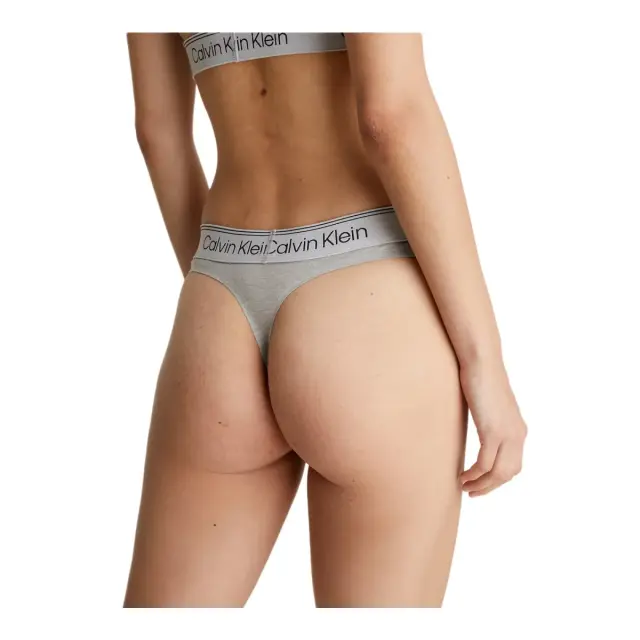 Calvin Klein Γυναικείο String Athletic Cotton Thong, Χρώμα Ath Grey Heather 2