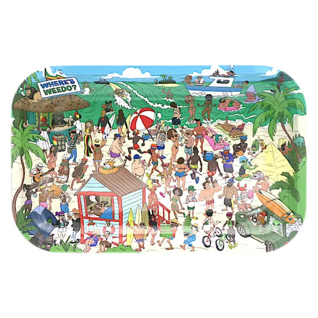 Best Buds Where΄s Weedo Metal Rolling Tray Medium 17x28cm