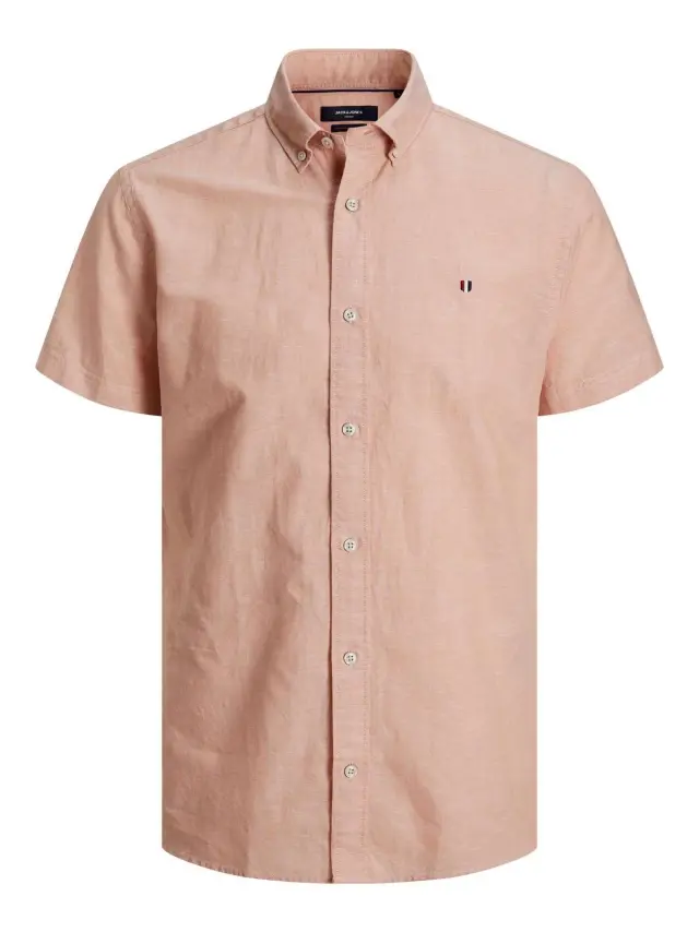 JPRBLUSUMMER LINEN SHIELD SHIRT S/S Toast